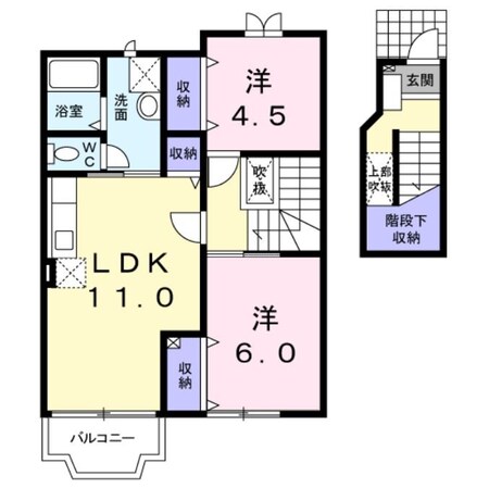 伊那新町駅 徒歩9分 2階の物件間取画像